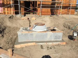 Underground vault and conduit installation on a new commercial site